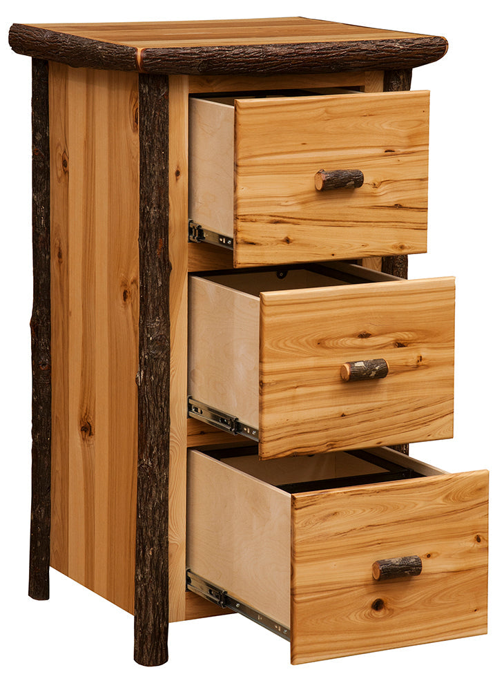 Fireside Lodge Hickory Three Drawer File Cabinet