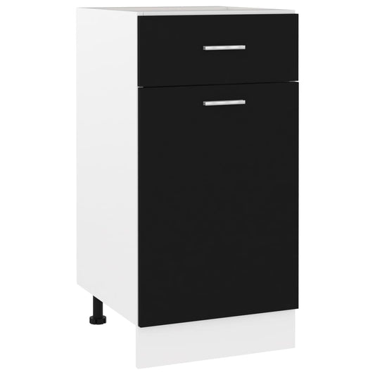 Drawer Bottom Cabinet Black 15.7"x18.1"x32.1" Engineered Wood
