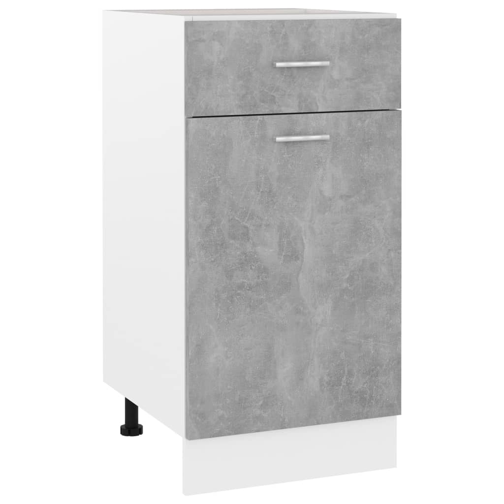 Drawer Bottom Cabinet Concrete Gray 15.7"x18.1"x32.1" Engineered Wood