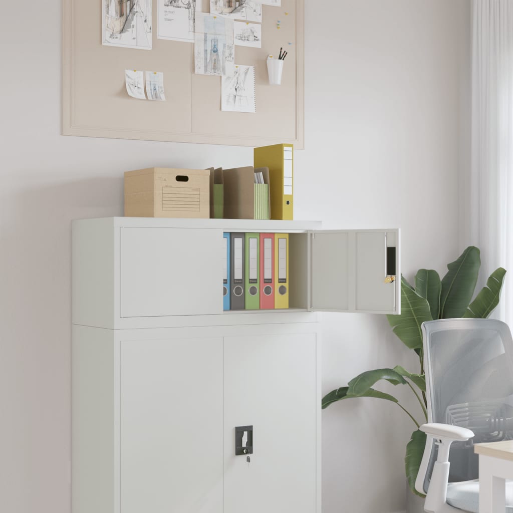 File Cabinet Light Gray 35.4"x15.7"x15.7" Steel