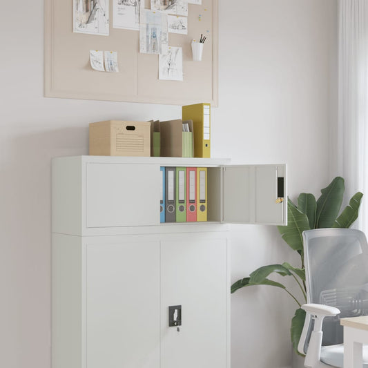 File Cabinet Light Gray 35.4"x15.7"x15.7" Steel