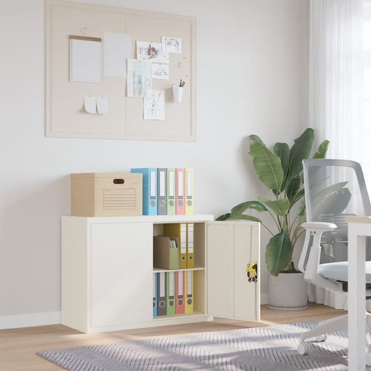 File Cabinet White 35.4"x15.7"x27.6" Steel