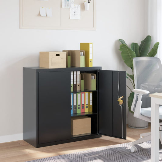 File Cabinet Anthracite 35.4"x15.7"x35.4" Steel