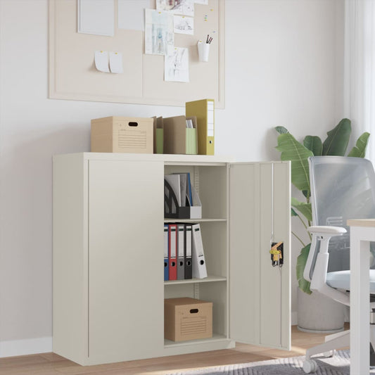 File Cabinet White 35.4"x15.7"x41.3" Steel