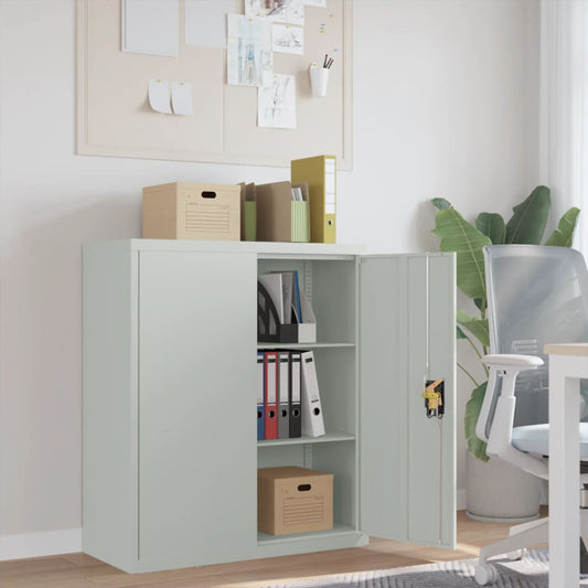 File Cabinet Light Gray 35.4"x15.7"x41.3" Steel