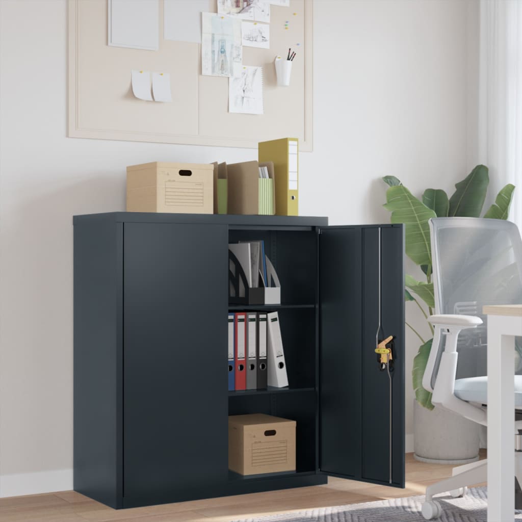 File Cabinet Anthracite 35.4"x15.7"x41.3" Steel