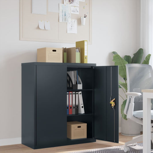 File Cabinet Anthracite 35.4"x15.7"x41.3" Steel