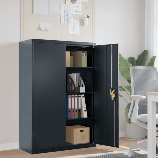 File Cabinet Anthracite 35.4"x15.7"x55.1" Steel
