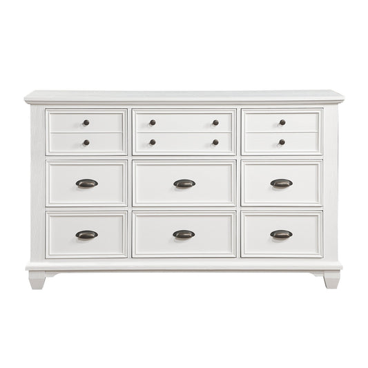 9 Drawers Dresser with Wood Frame
