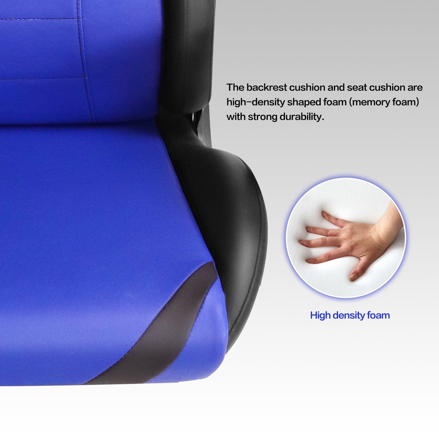 Ergonomic Gaming Chairs for Adults with High-Density Memory Foam | Swivel?Comfortable Office Chair, Big and Tall Video Game Chair, High Back Computer Chair for Home, Office, Blue Black