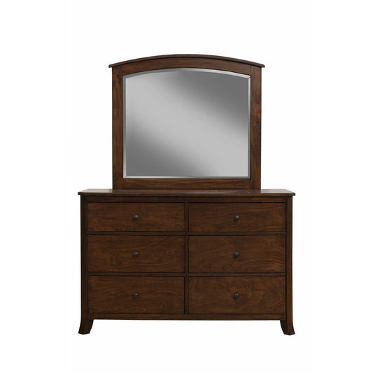 Skyline Decor Baker 6 Drawer Dresser, Mahogany