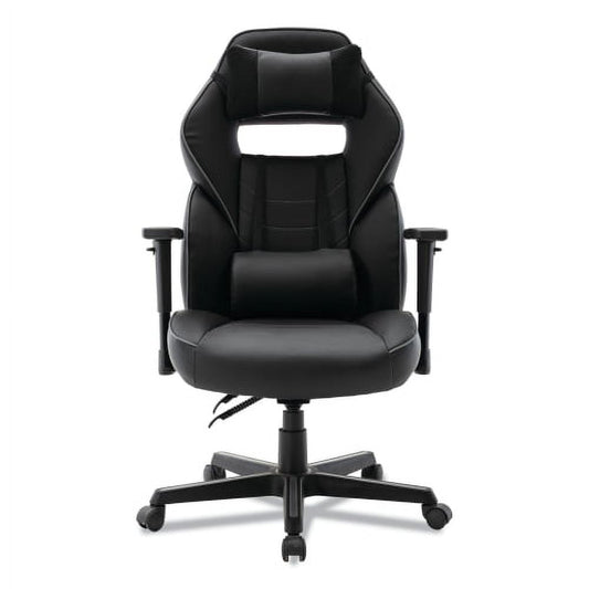 Alera Racing Style Ergonomic Gaming Chair Race car style gaming chair | 90-130 reclining back | Adjustable lumbar and headrest pillows | Height adjustable arms
