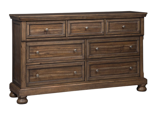Flynnter Medium Brown Dresser/Mirror