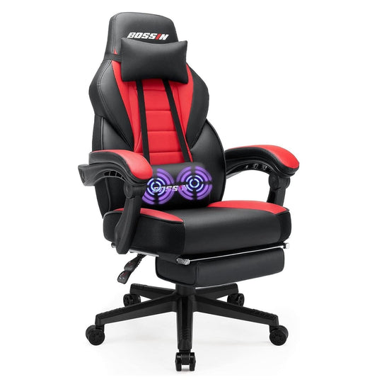 BULYAXIA Video Game Chairs with footrest,Gamer Chair for Adults,Big and Tall Gaming Chair 400lb Capacity,Gaming Chairs for Teens,Racing Style Gaming Computer Chair with Headrest and Lumbar Support