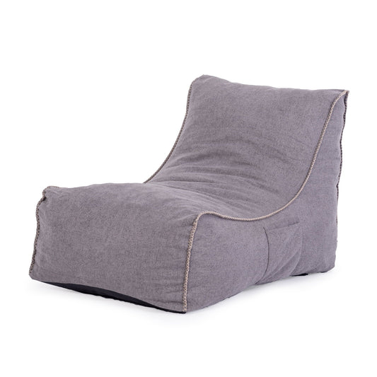 Bean Bag Chairs Floor Lazy Sofa Kids Gaming Chair Adults Recliner with Linen Cover for Indoor Bedroom Gray