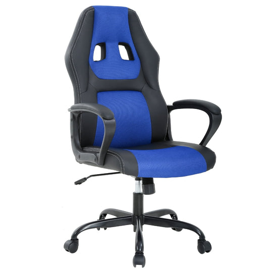BestMassage Adjustable & Ergonomic Swivel Gaming Chair, Blue