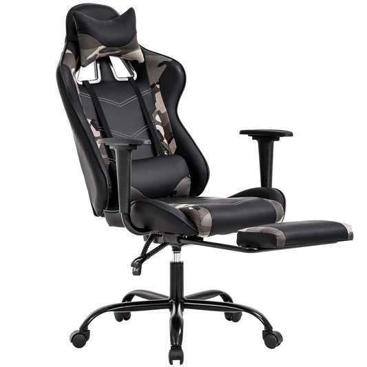 BestOffice Adjustable & Ergonomic Swivel Gaming Chair, Camo