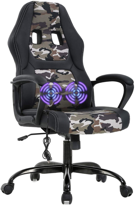 BestOffice Executive Chair with Lumbar Support & Adjustable Height, 250 lb. Capacity,Camo