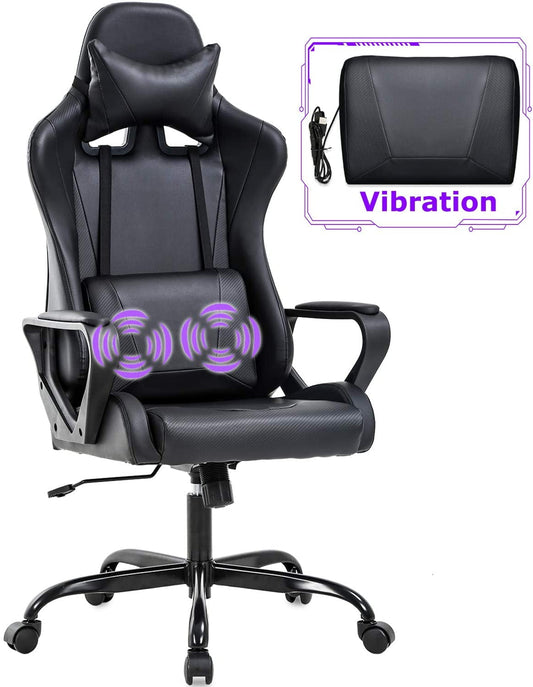 BestOffice Executive Chair with Swivel & Massaging, 250 lb. Capacity, Black