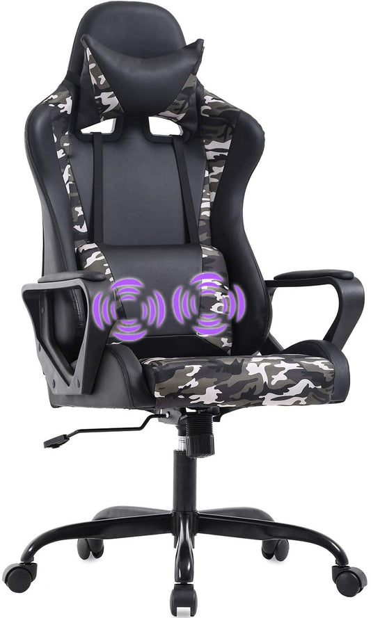 BestOffice Executive Chair with Swivel & Massaging, 250 lb. Capacity, Camo