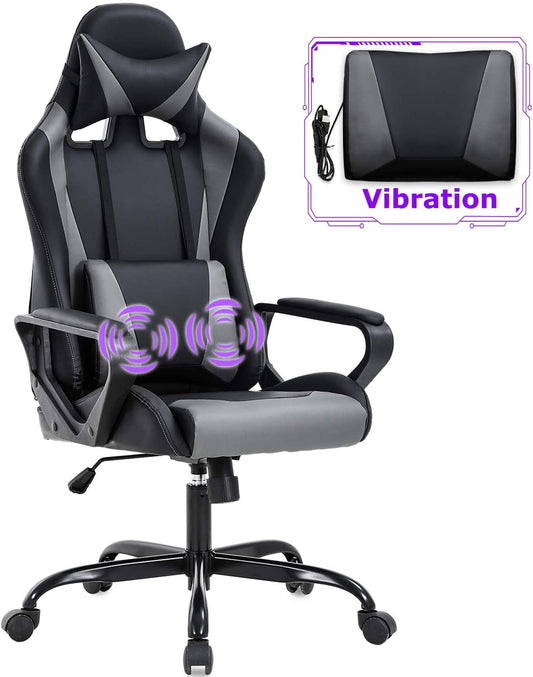 BestOffice Executive Chair with Swivel & Massaging, 250 lb. Capacity, Grey
