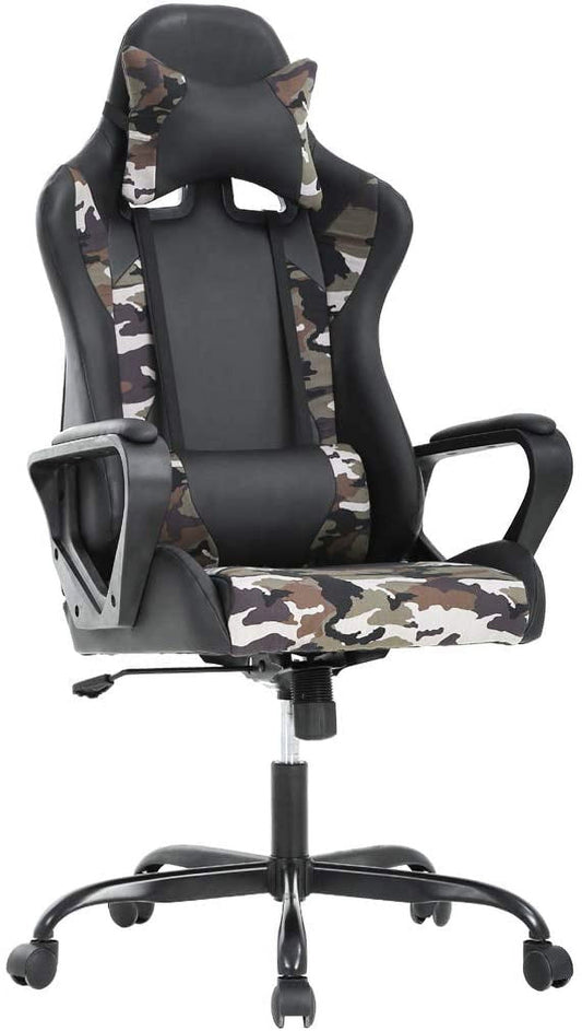 BestOffice Gaming Office Chair PU Leather Ergonomic Swivel Rolling Chair for Adlut(Camo)