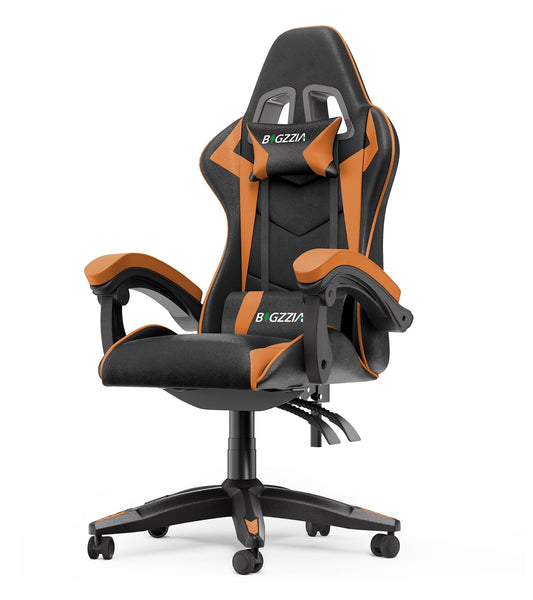 Bigzzia Gaming Chair Office Chair, Ergonomic Game Chair with Headrest & Lumbar Pillow, Orange