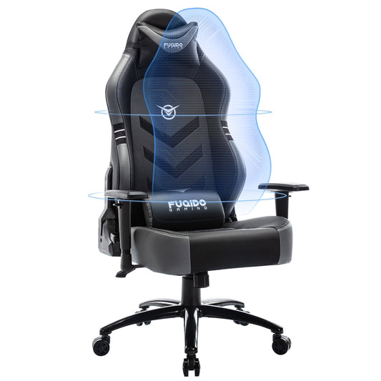 COLAMY High Back & Ergonomic Swivel Gaming Chair, Gray