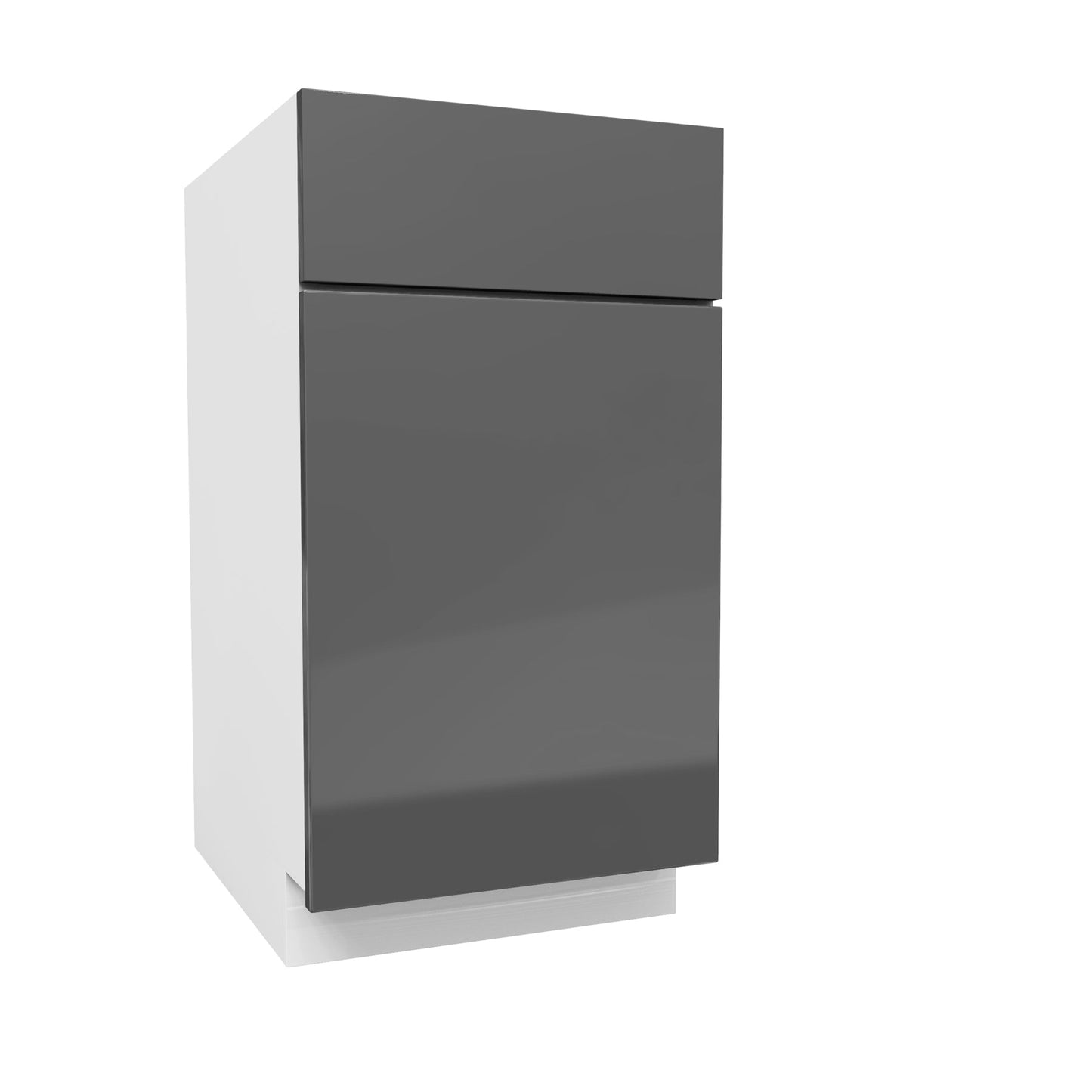 Waste Basket Cabinet | Milano Slate | 18W x 34.5H x 24D