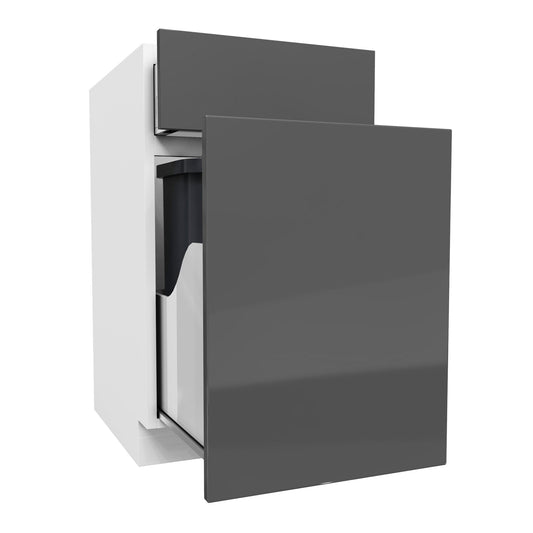 Waste Basket Cabinet | Milano Slate | 18W x 34.5H x 24D