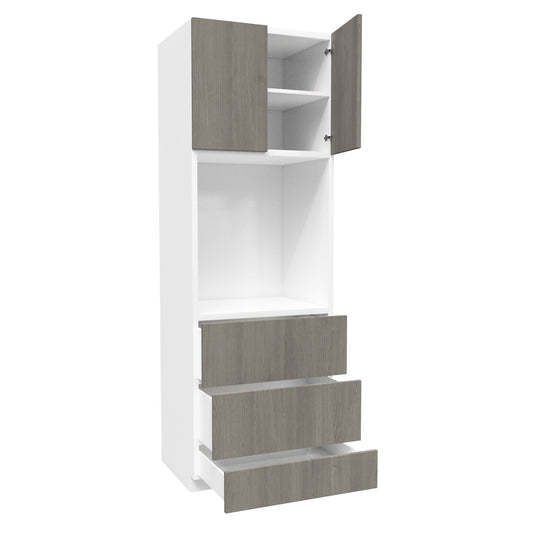 Single Oven Cabinet| Matrix Silver | 30W x 90H x 24D