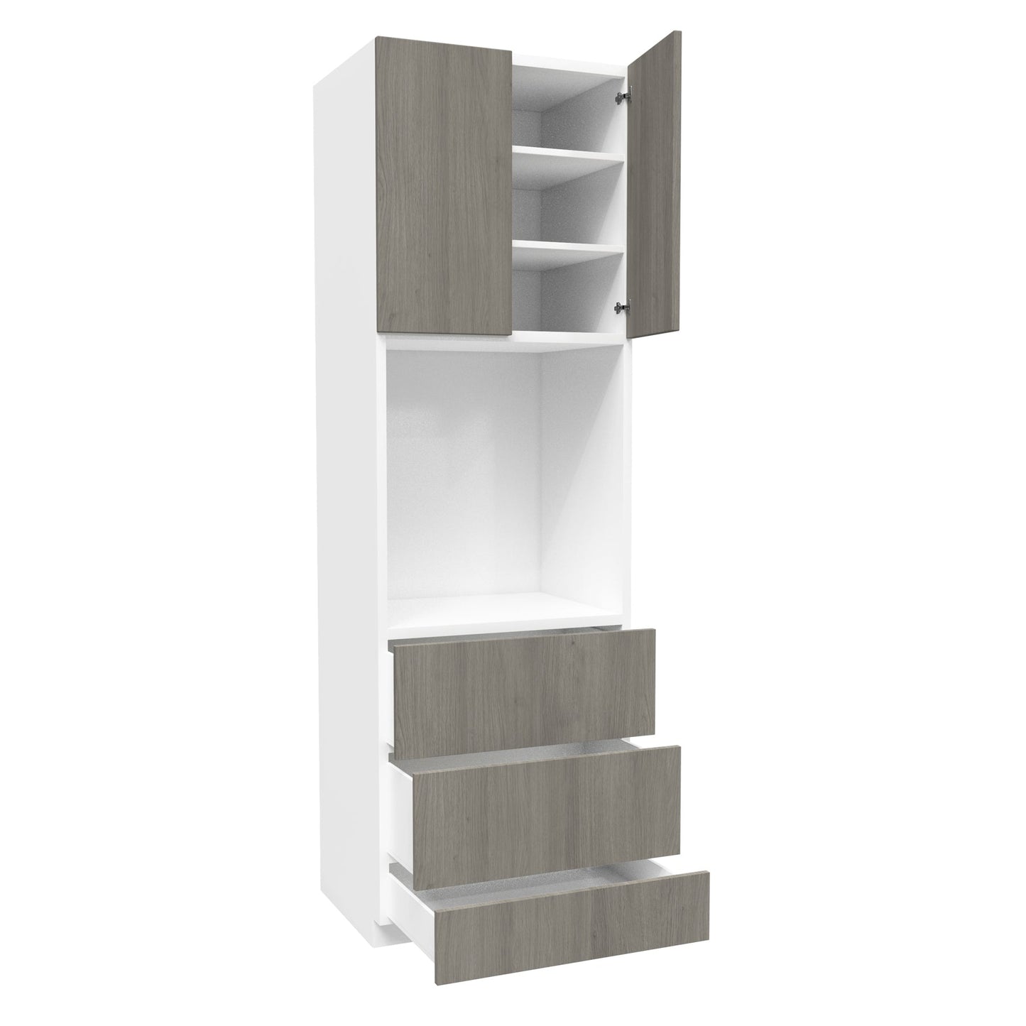 Single Oven Cabinet| Matrix Silver | 30W x 96H x 24D