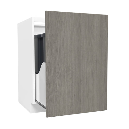 Waste Basket Cabinet Full Height| Matrix Silver | 21W x 34.5H x 24D