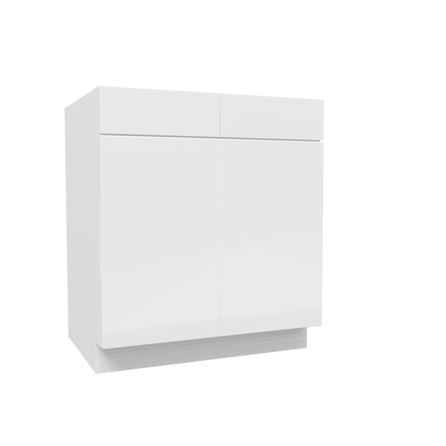 Sink Base Cabinet | Milano White | 30W x 34.5H x 24D