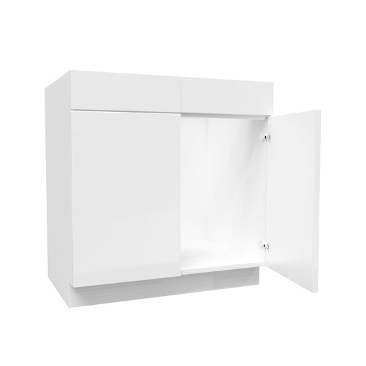 Sink Base Cabinet | Milano White | 33W x 34.5H x 24D