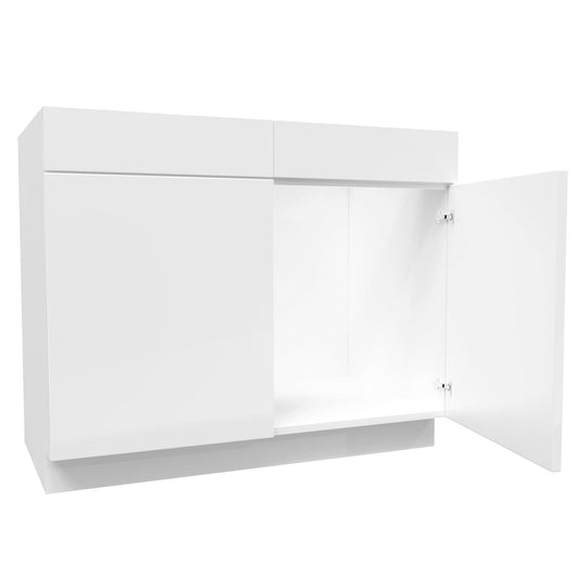 Sink Base Cabinet | Milano White | 42W x 34.5H x 24D