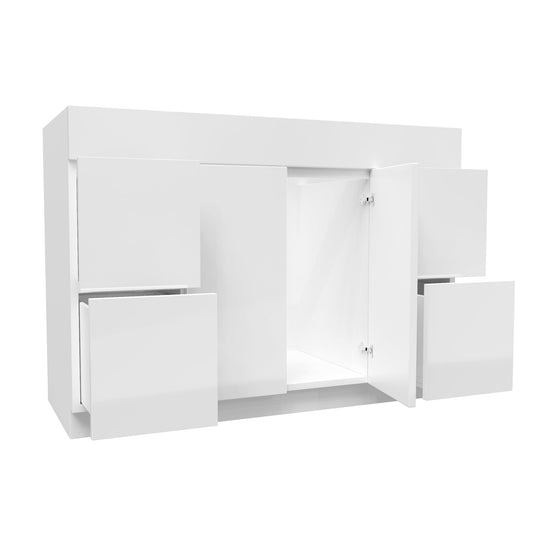 Vanity Sink Base Cabinet | Milano White | 48W x 34.5H x 21D