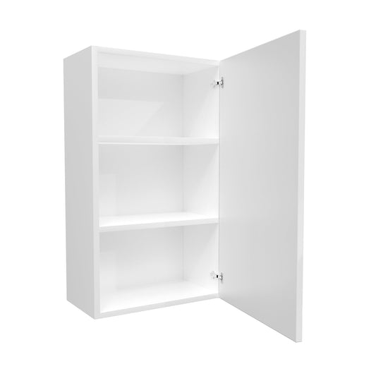 Single Door Wall Cabinet | Milano White | 21W x 36H x 12D