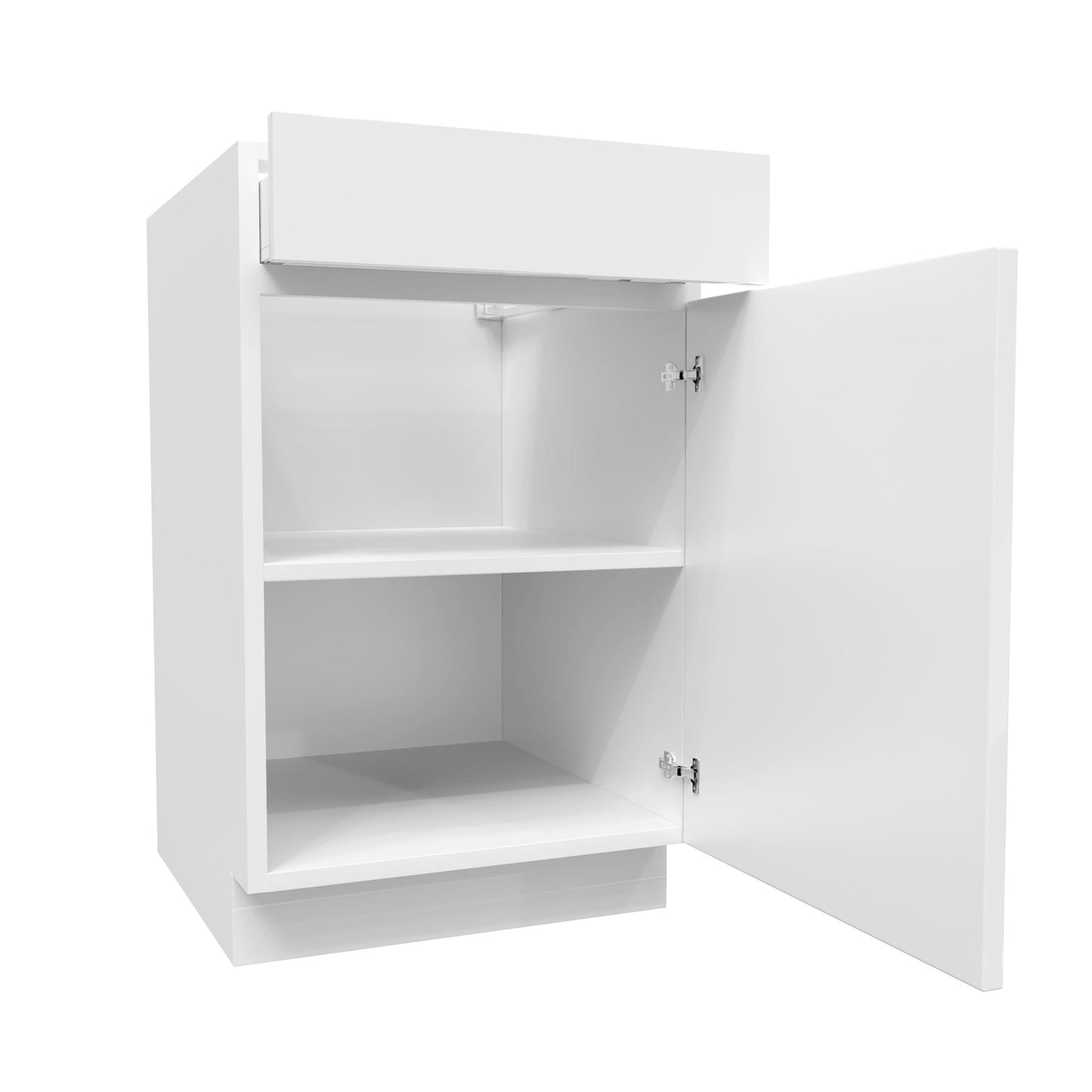 Single Door Base Cabinet | Milano White | 21W x 34.5H x 24D