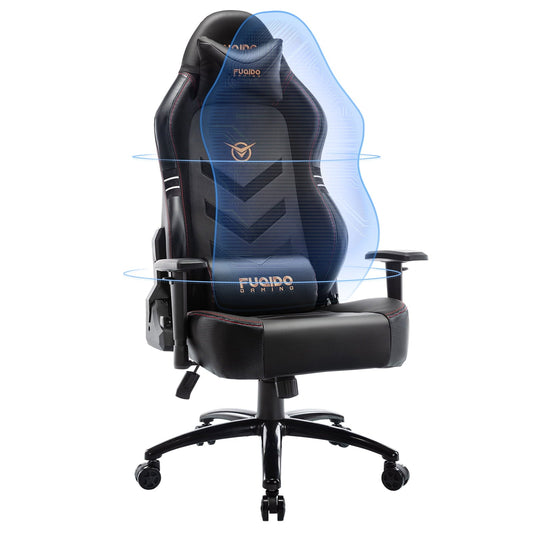 Colamy Big and Tall Gaming Chair Ergonomic 350lbs-Racing Style Desk Office PC Chair-Black