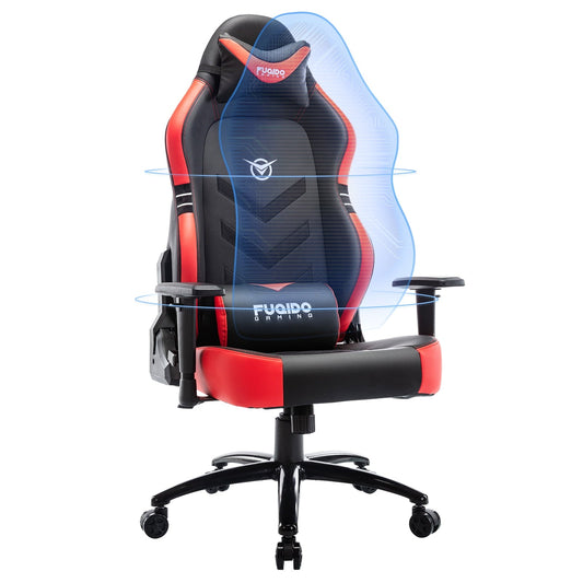 Colamy Big and Tall Gaming Chair Ergonomic 350lbs-Racing Style Desk Office PC Chair-Red