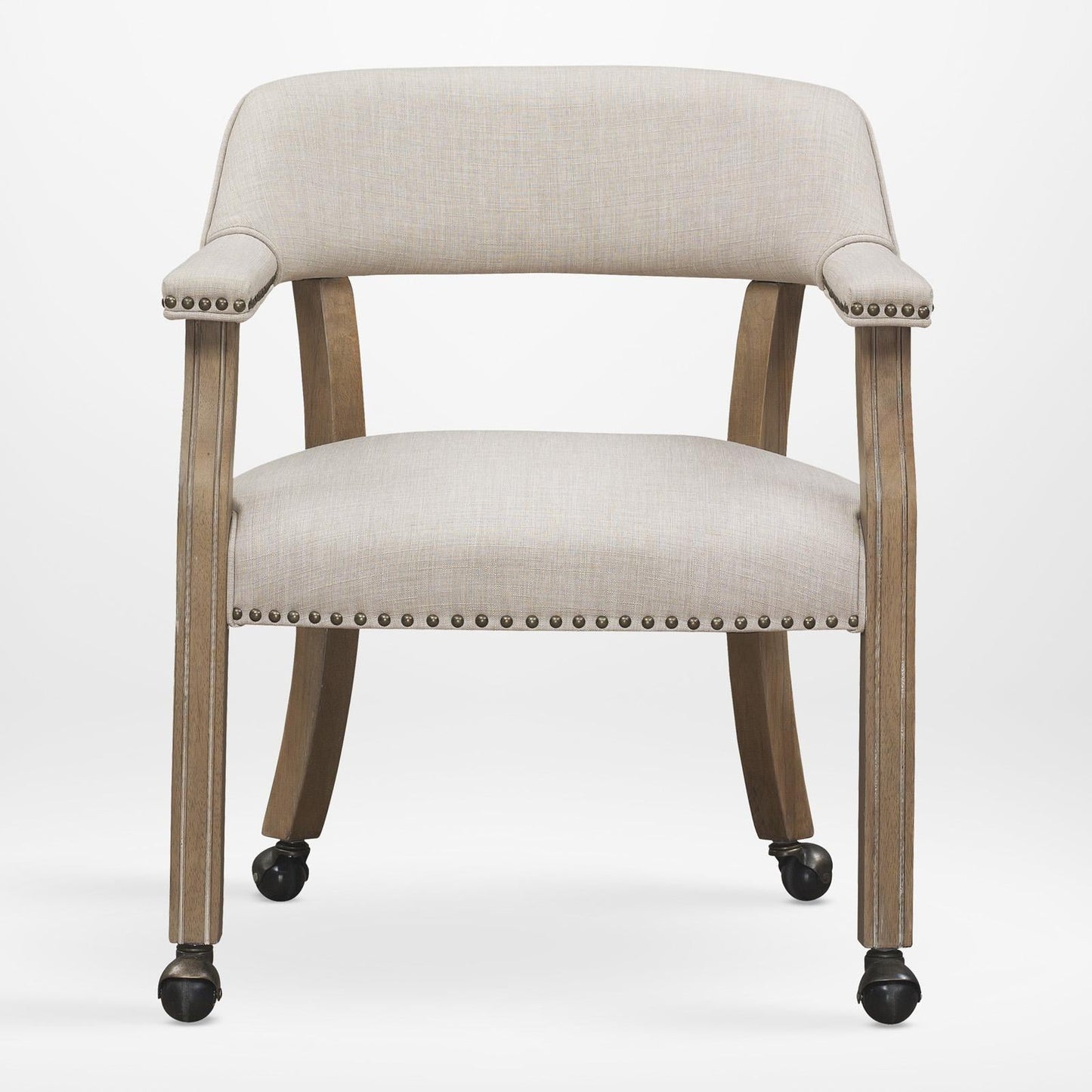 Comfort Pointe Millstone Beige Sand Fabric Upholstered Caster Game Chair