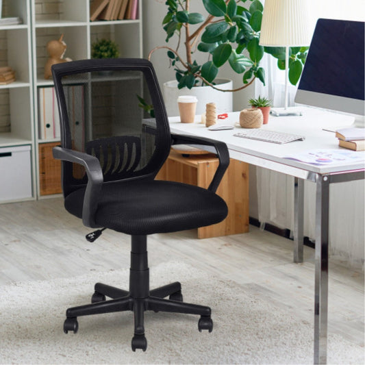 Comfortable and Adjustable Ergonomic Office Chair with 360-Degree Swivel Wheel