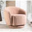 Container Furniture Direct Modern Barrel Swivel Chair with Plush Velvet Upholstery and Smooth 360징찾 Rotation, Round Accent One-Seater Sofa for Living Room, Bedroom and Office