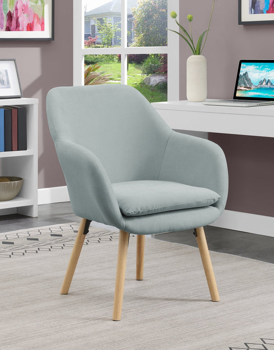 Convenience Concepts Take a Seat Charlotte Accent Chair, Sea Foam Blue Fabric