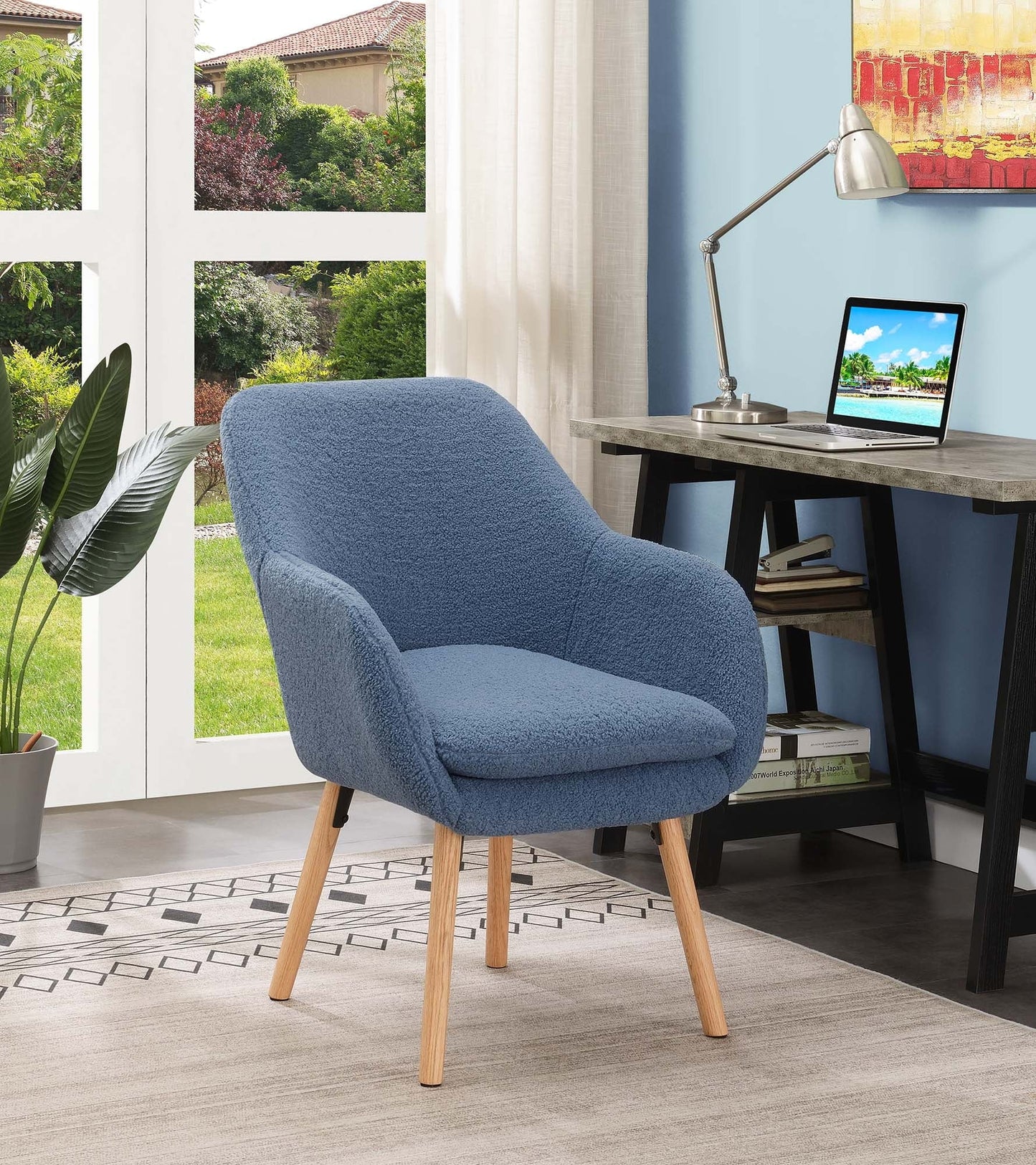 Convenience Concepts Take a Seat Charlotte Sherpa Accent Chair, Multiple Finishes