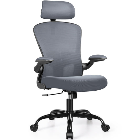 Coolhut Office Drafting Chair Armless, Tall Office Desk Chair Adjustable Height and Footring, Low-Back Ergonomic Standing Desk Chair Mesh Rolling Tall Chair for Art Room, Office or Home, Dark Grey