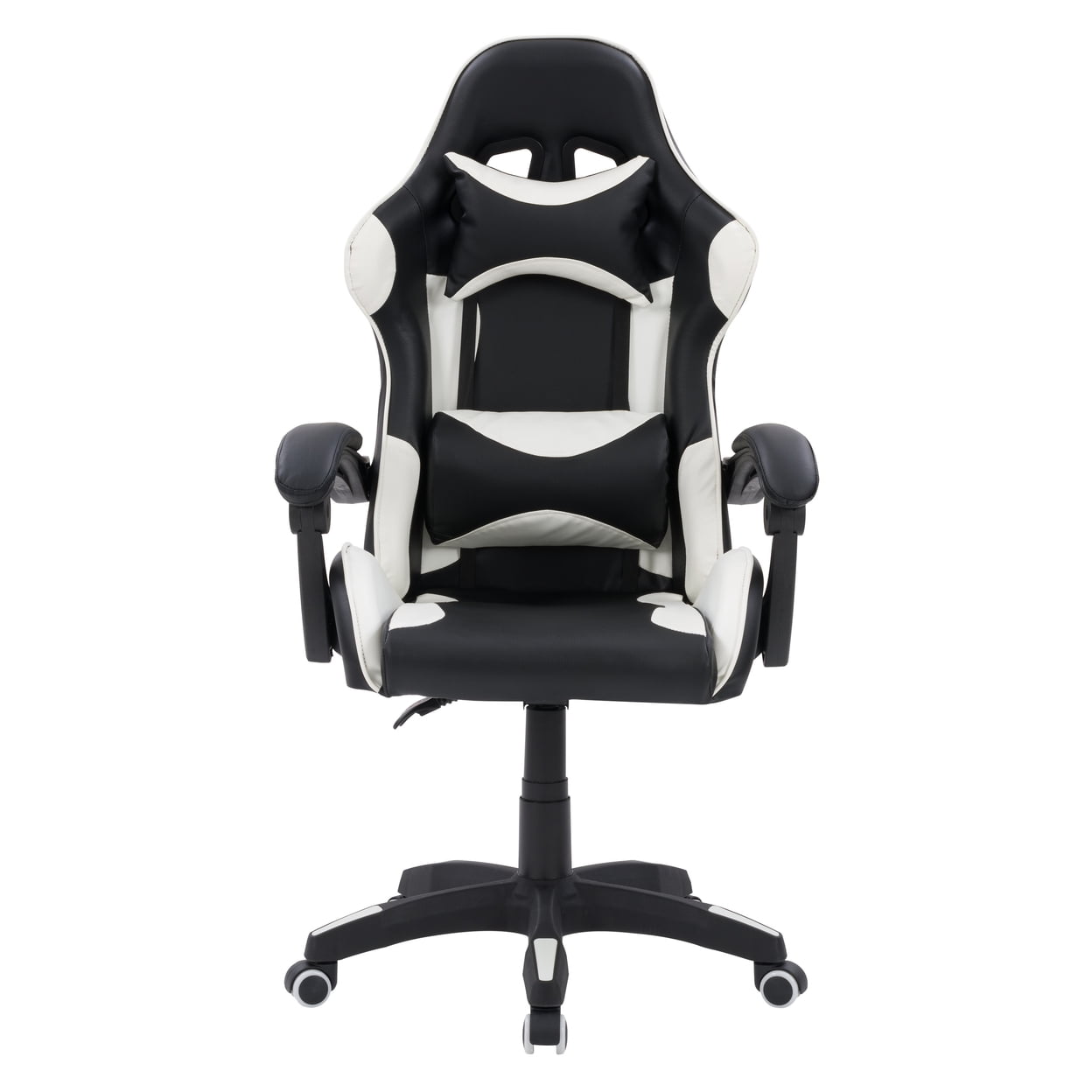 CorLiving Ravagers Adjustable Height Fabric Gaming Chair in White
