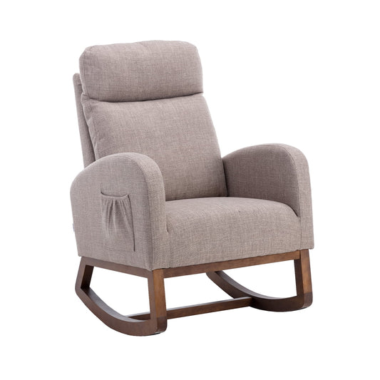 Cterwk Living Room Comfortable Rocking Chair Living Room Chair, Gray