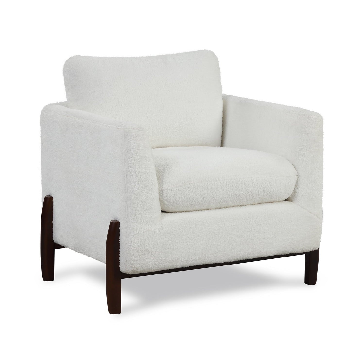 Desert Fields Sherpa Chair with Wood Legs